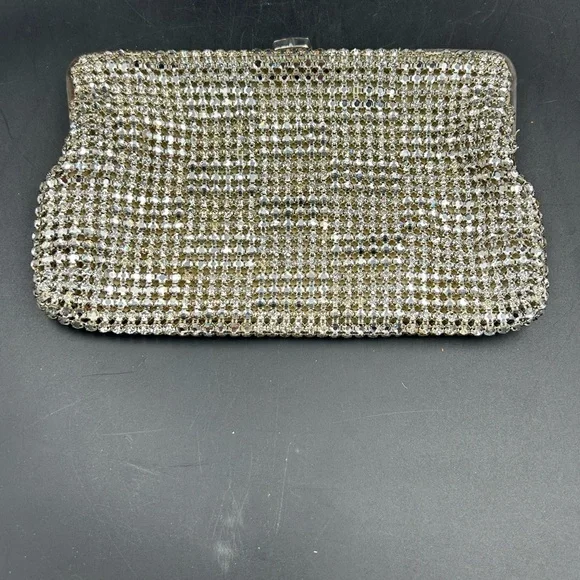 Vintage Walborg W Germany rhinestone & faux diamond Clutch - Picture 4 of 7